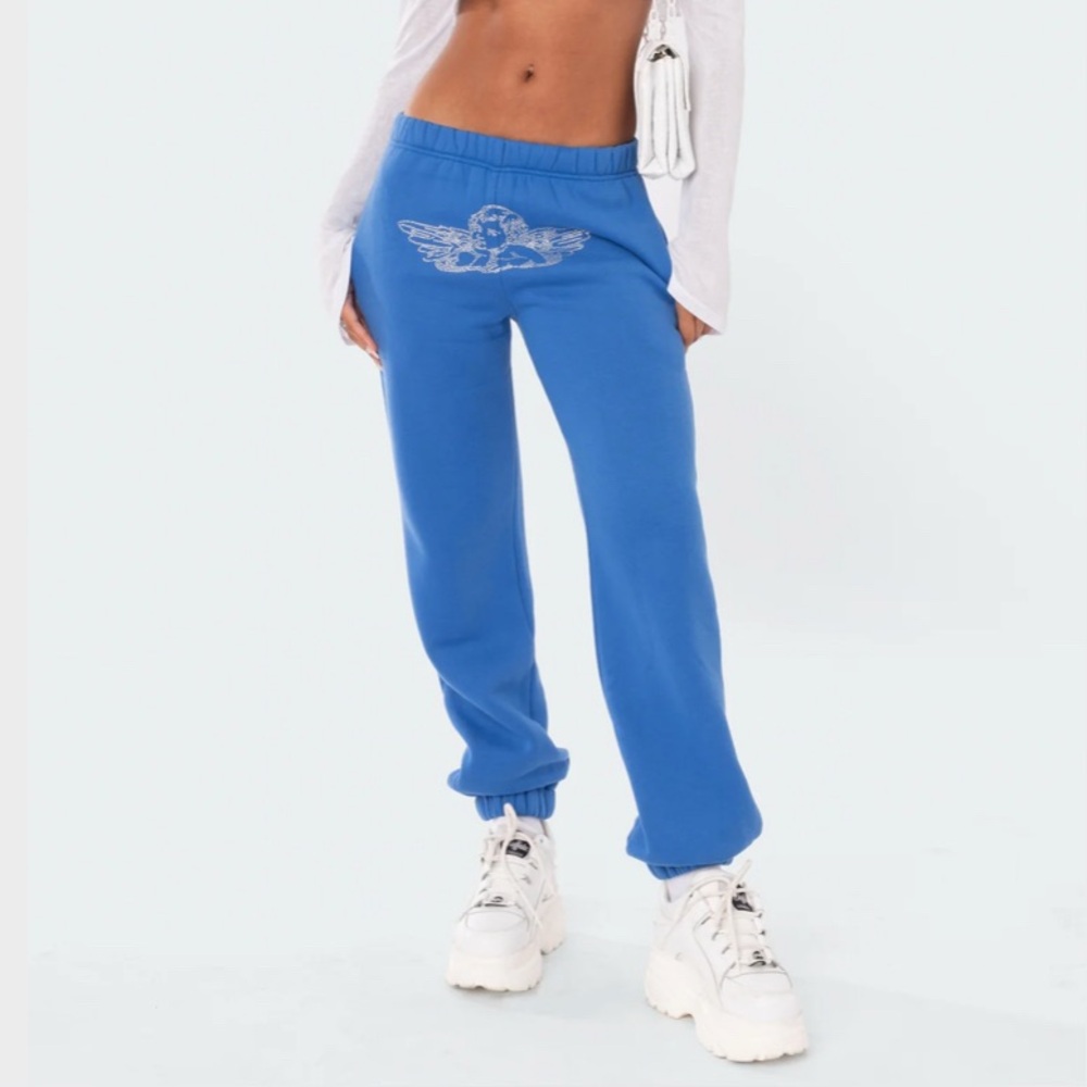 NWT EDIKTED rhinestone sweatpants